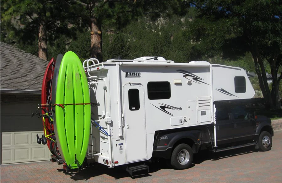 Customized Yakups® RV Vertical Kayak racks! SEE the Possibility's Versatile racks carry Paddle boards, Bikes, Kayaks - Image 12