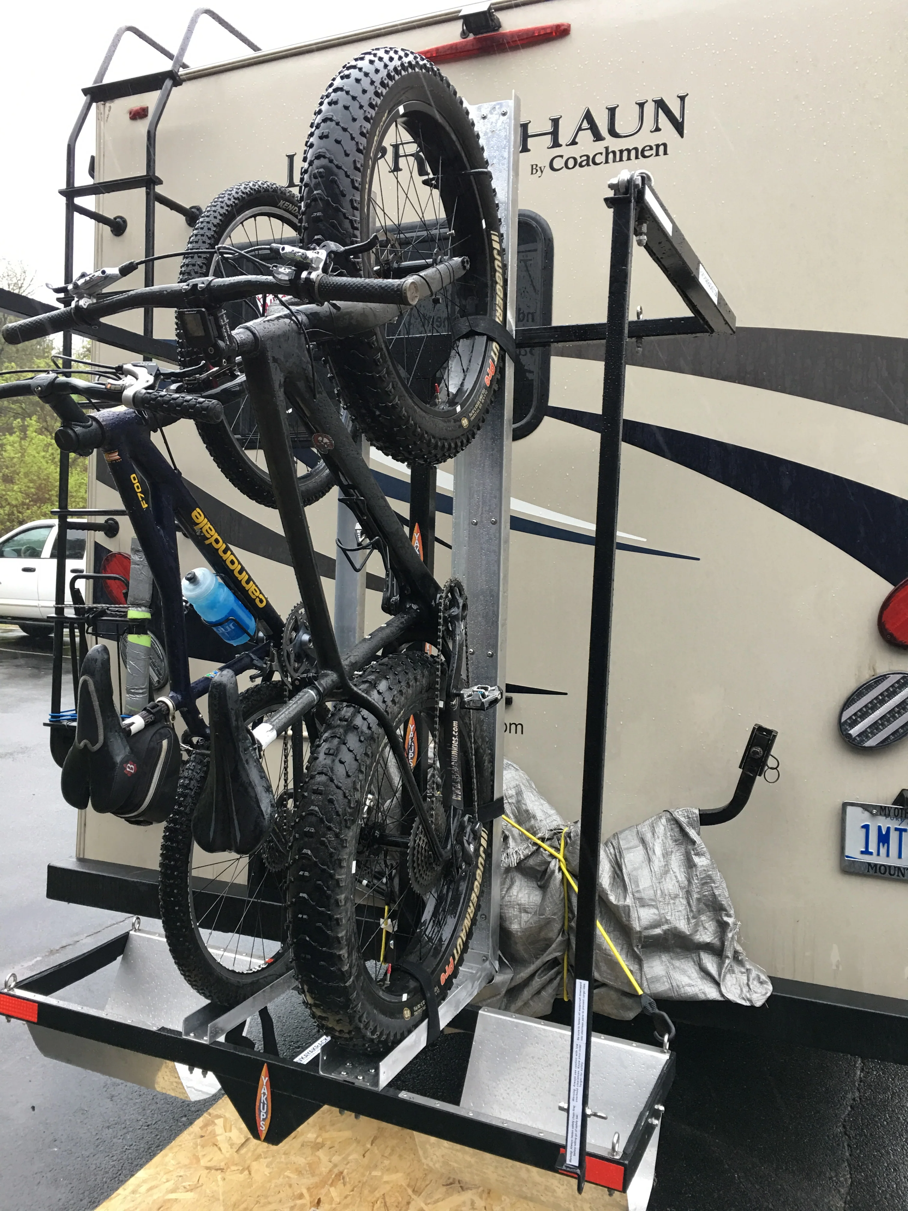SAVE $300 until 3/18/26 from price below! Yakups®  RV Kayak & Bike Racks  KR2B56 MOTORHOME & FIFTH WHEEL Fits Electric Bikes & or WATERCRAFTS  up to 32" wide & 12' long,  Bike rack is included.. - Image 10