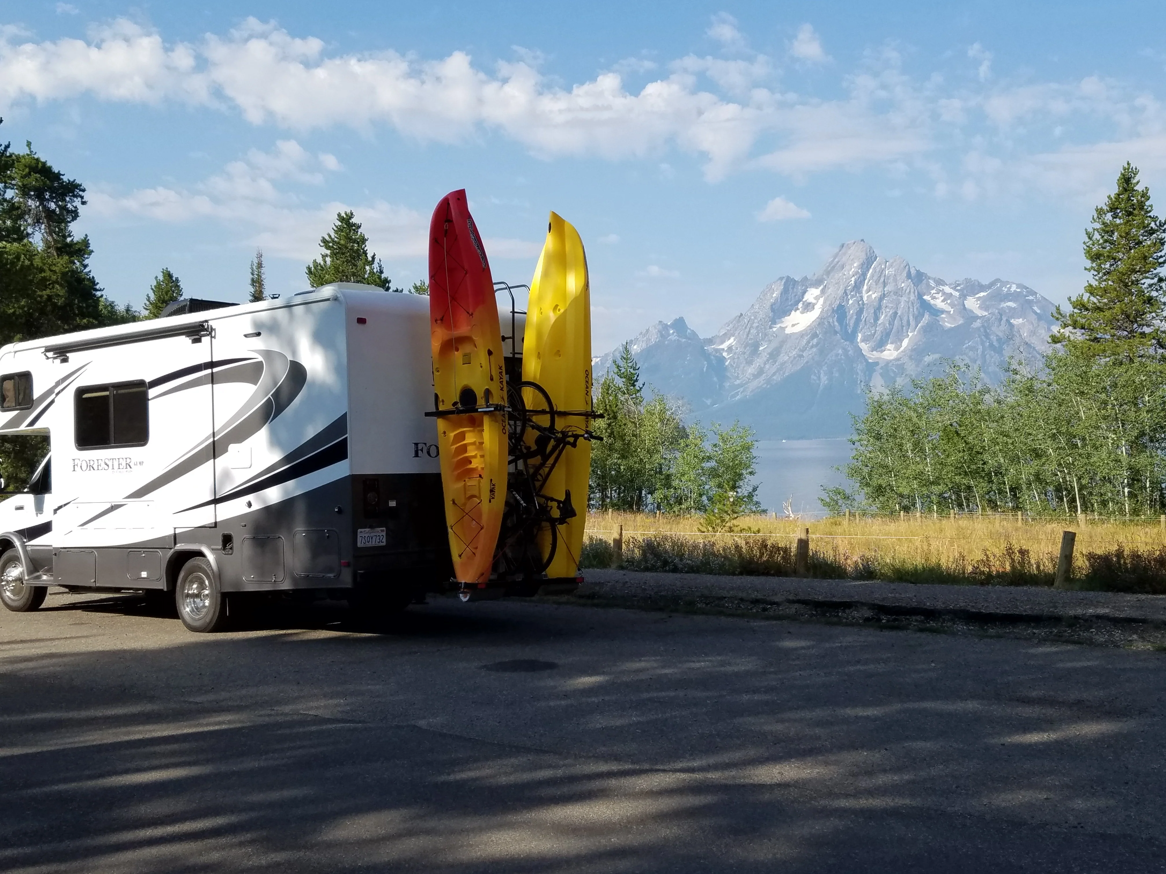 SAVE $300 until 3/18/26 from price below! Yakups®  RV Kayak & Bike Racks  KR2B56 MOTORHOME & FIFTH WHEEL Fits Electric Bikes & or WATERCRAFTS  up to 32" wide & 12' long,  Bike rack is included.. - Image 8