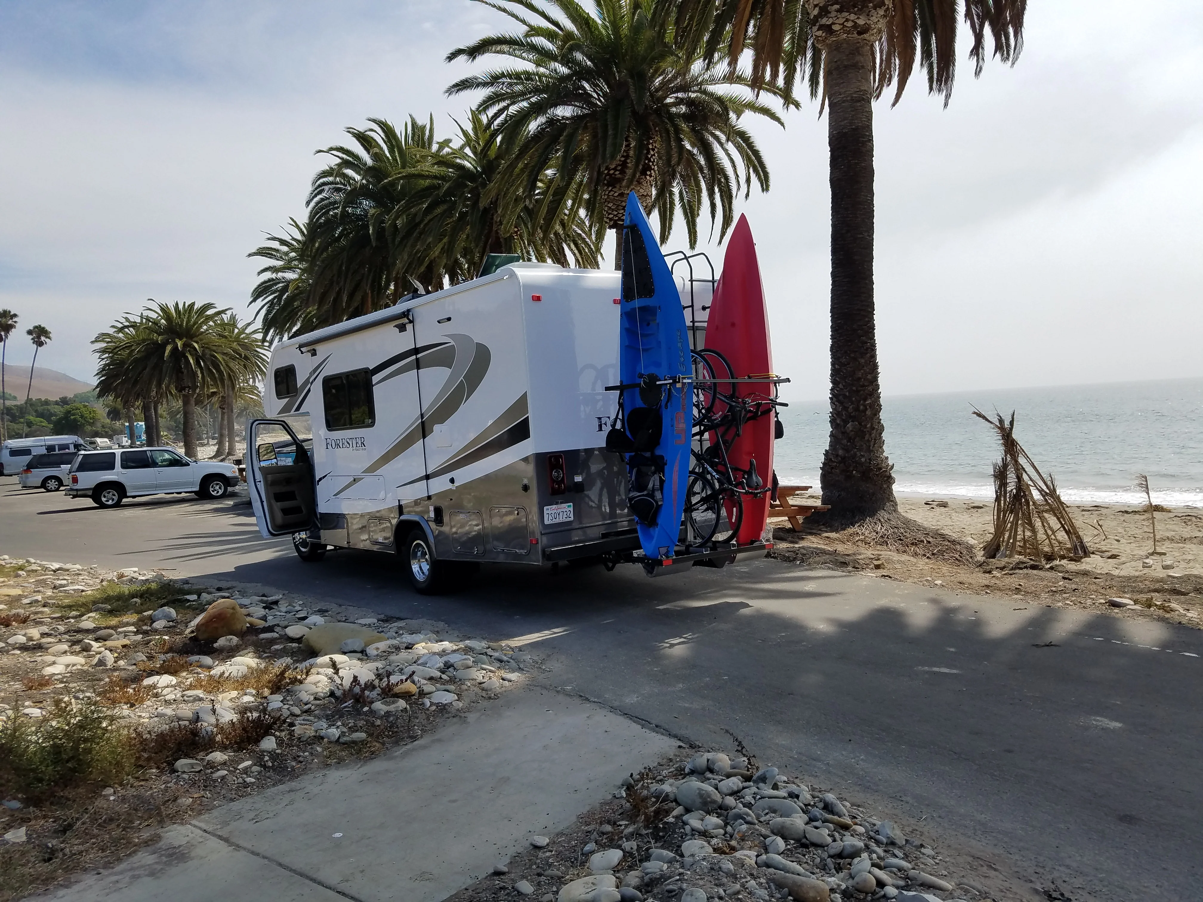 SAVE $300 until 3/18/26 from price below! Yakups®  RV Kayak & Bike Racks  KR2B56 MOTORHOME & FIFTH WHEEL Fits Electric Bikes & or WATERCRAFTS  up to 32" wide & 12' long,  Bike rack is included.. - Image 9