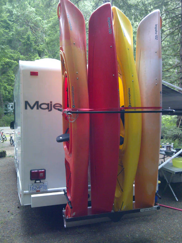 KR2B56S MODEL Yakups®  brand rack! Always purchase  safe 5 star Racks 100% Made in the USA! since 2011.  kayak racks for Up to four Kayaks, or boards. - Image 4